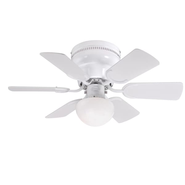 Westinghouse Petite 30" 6-Blade Wht Indoor Ceiling Fan w/Dimmable LED Light Fixture 7230800 - main